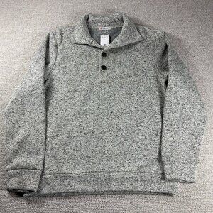 H2H Soft Marbled Pullover Sweater Gray Men's Size XL